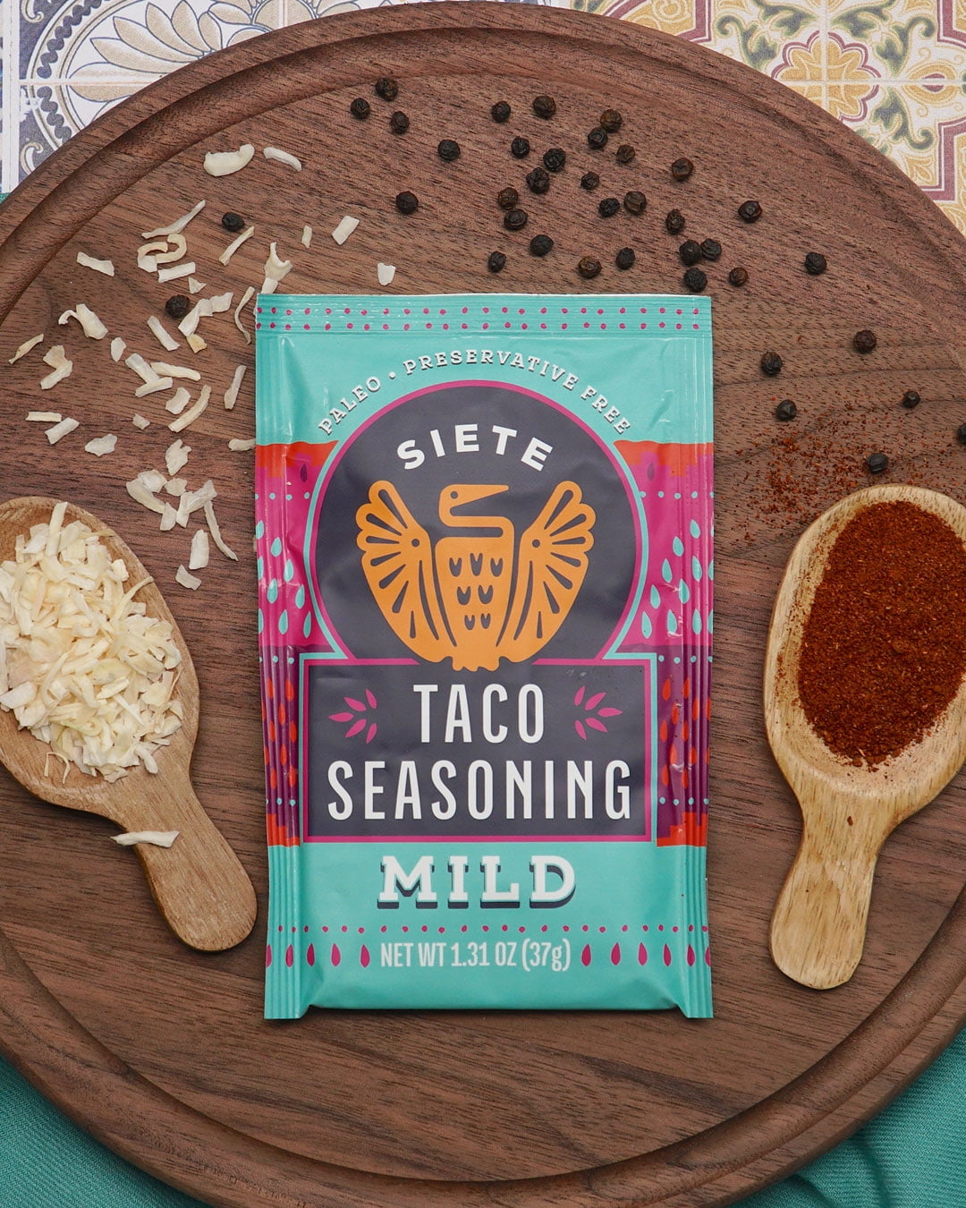 Siete Family Foods, Mild Taco Seasoning Spice Mix, 1.31 oz. Packet