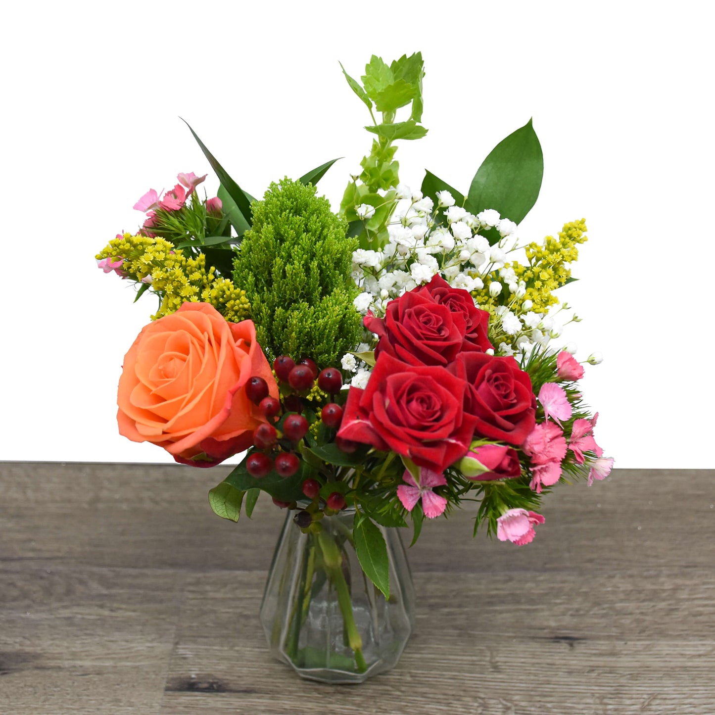 Fresh-Cut Small Mixed Flower Bouquet, Minimum of 12 Stems, Colors Vary