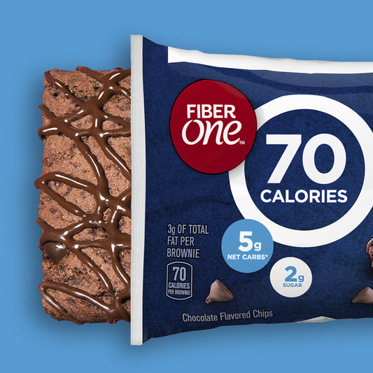 Fiber One 70 Calorie Brownies, Chocolate Fudge, Snack Bars, 18 ct