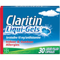 Claritin Liqui-Gels 24 Hour Non-Drowsy Allergy Medicine, Loratadine Antihistamine Capsules, 30 Ct