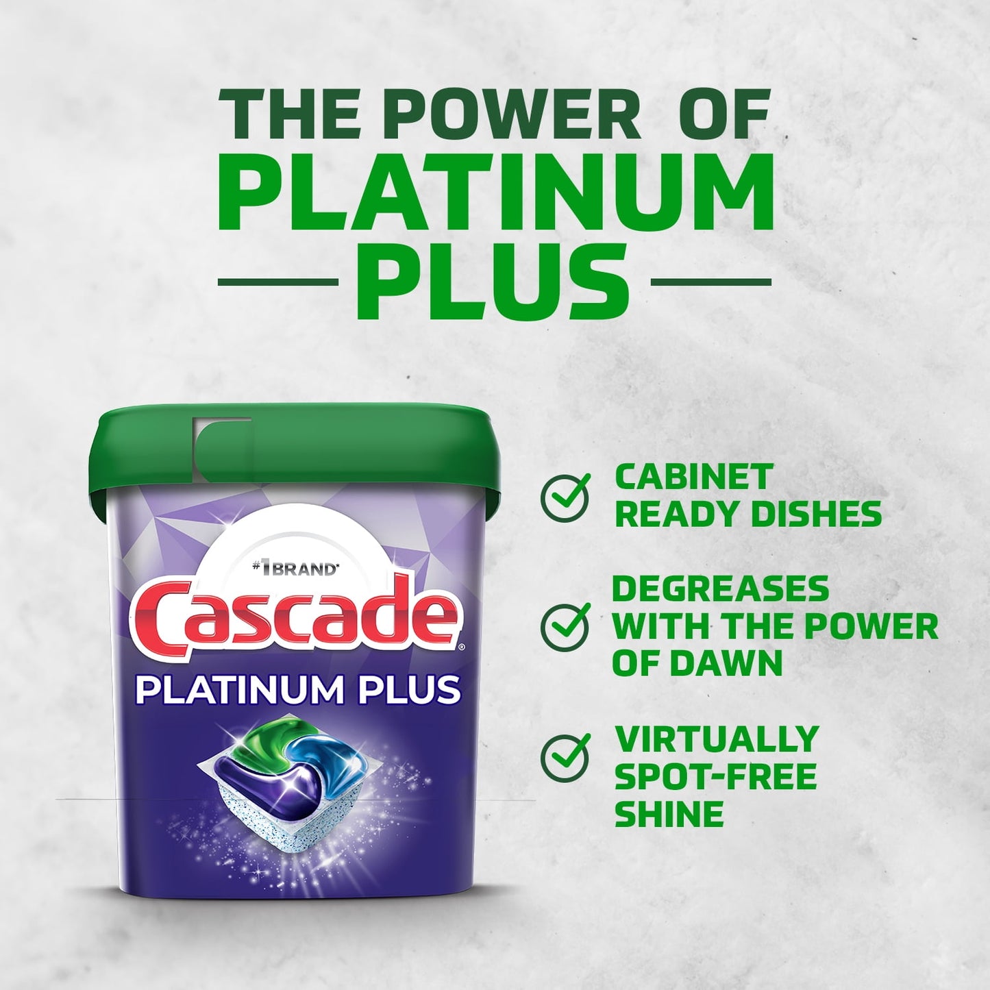 Cascade Platinum Plus Dishwasher Detergent Pacs, Fresh, 28 Count