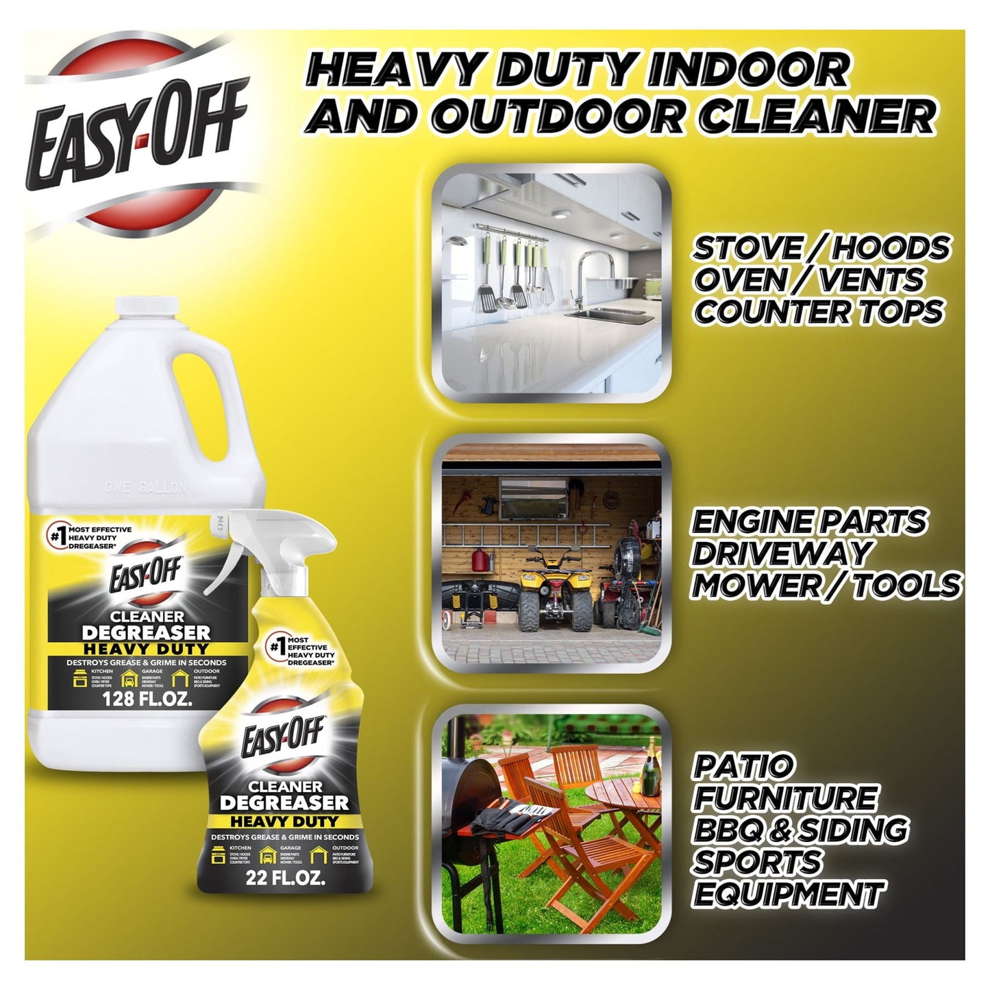 EASY-OFF Cleaner Degreaser, 32oz, Heavy Duty Trigger