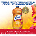 Lysol Multi-Surface Cleaner, Sanitizing and Disinfecting Pour, to Clean and Deodorize, Mango & Hibiscus, 40 Fl Oz