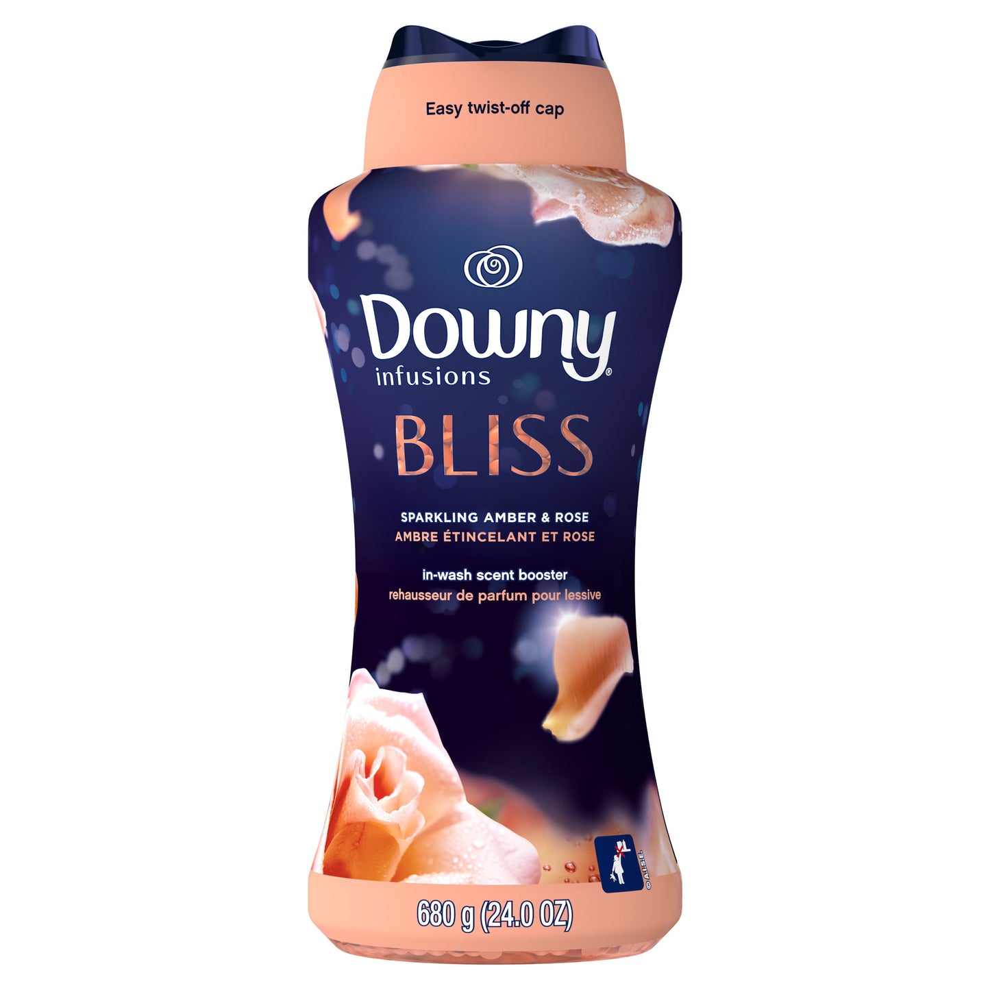 Downy Infusions In-Wash Scent Booster Beads, Bliss, Amber and Rose, 24 oz