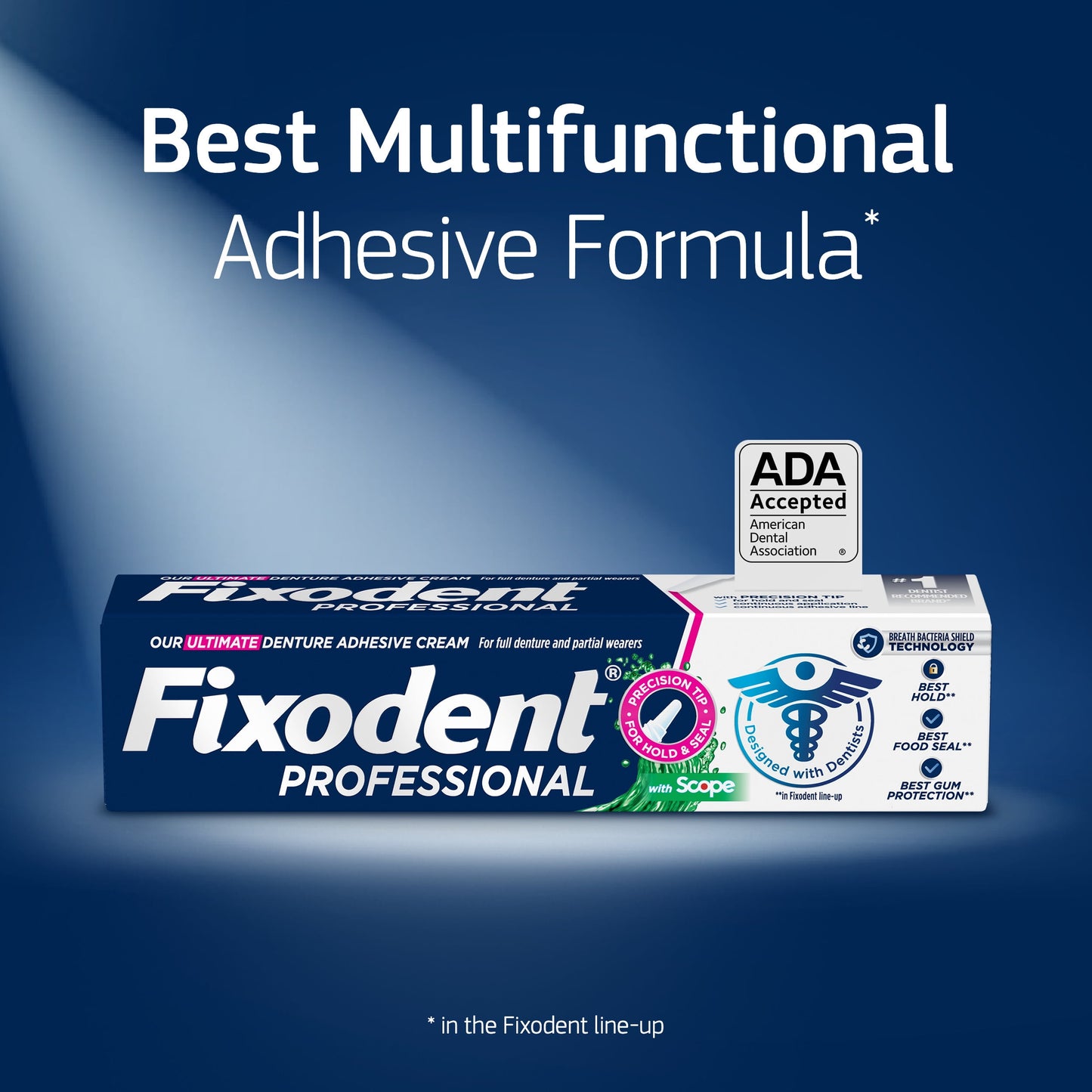 Fixodent Professional Plus Scope Denture Adhesive Cream, 1.8 oz