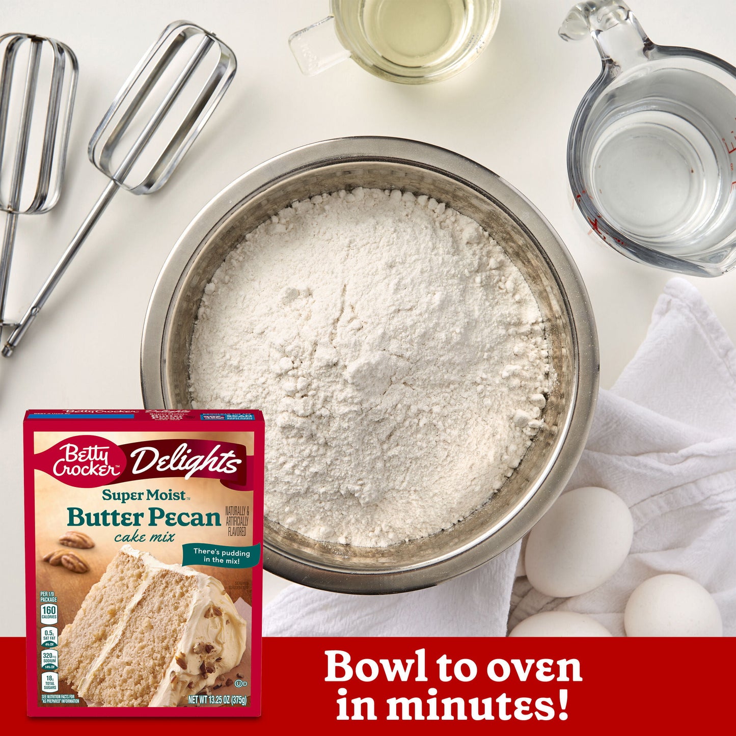 Betty Crocker Delights Super Moist Butter Pecan Cake Mix, 13.25 oz.