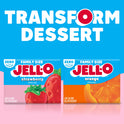 Jell-O Strawberry Artificially Flavored Zero Sugar Low Calorie Gelatin Dessert Mix, Family Size, 0.6 oz Box