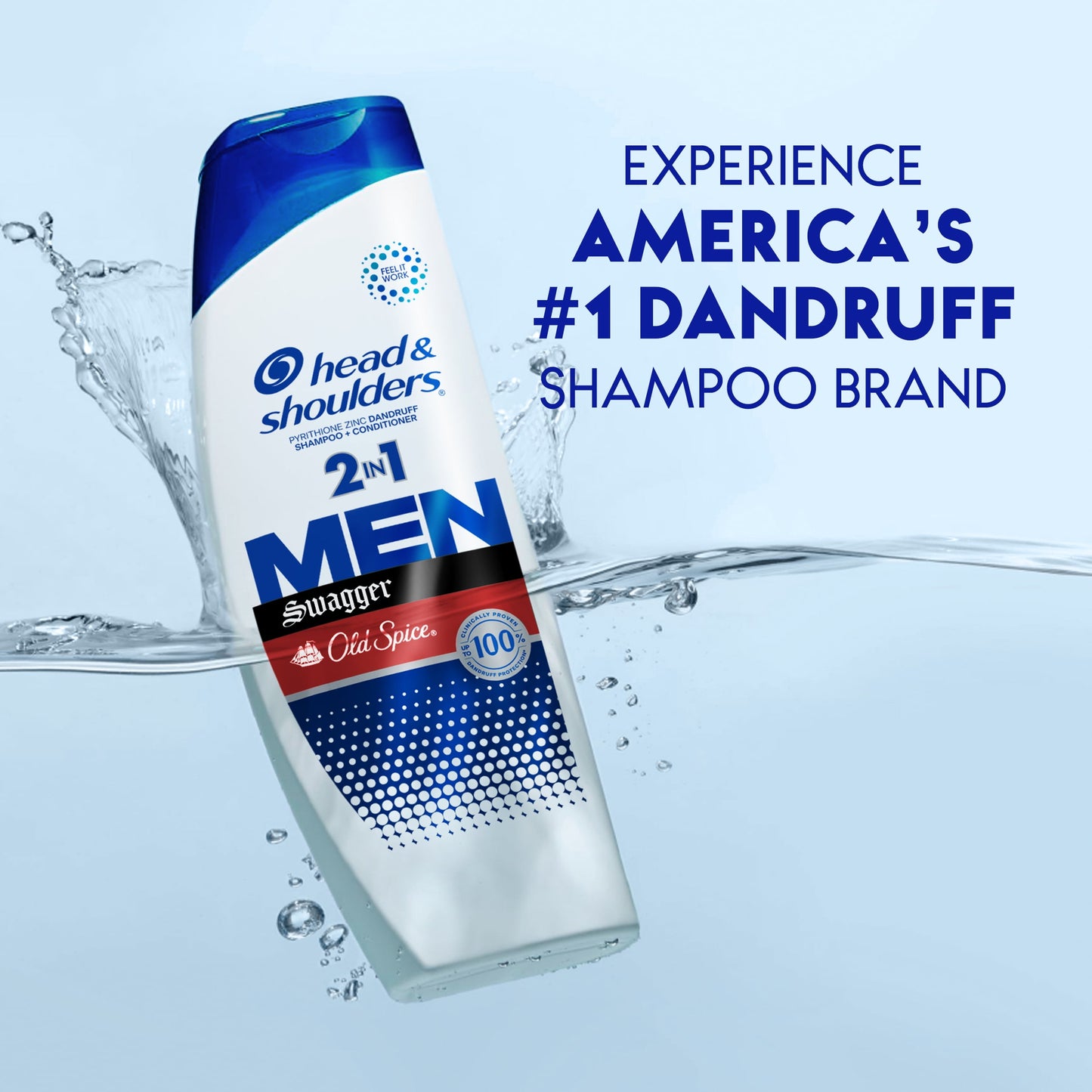 Head and Shoulders Mens 2 in 1 Dandruff Shampoo and Conditioner, Old Spice Swagger, 20.7 oz