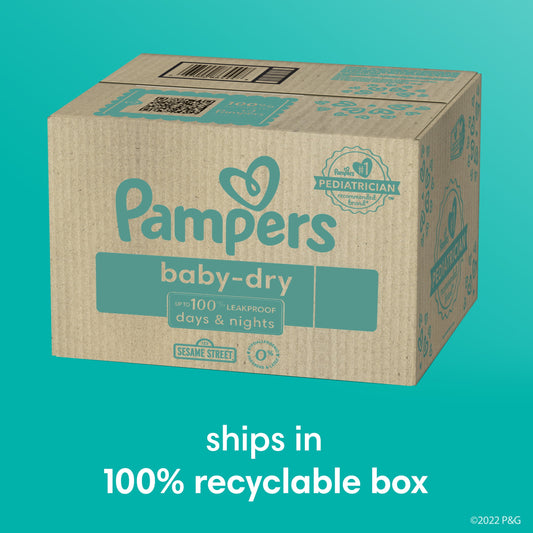 Pampers Baby Dry Diapers Size 4, 186 Count (Select for More Options)