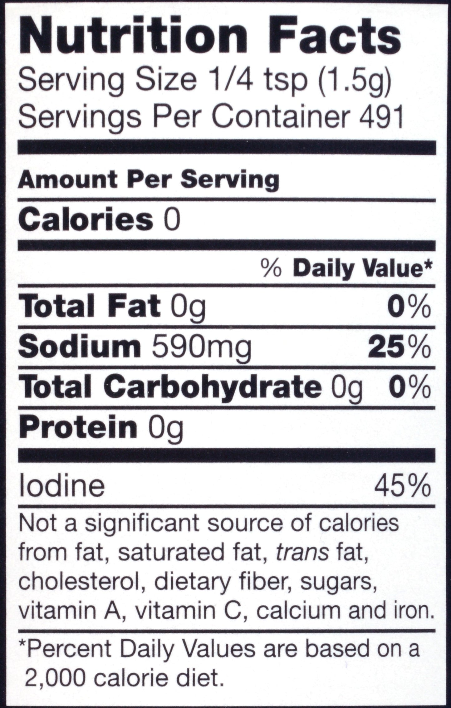 Iodized salt