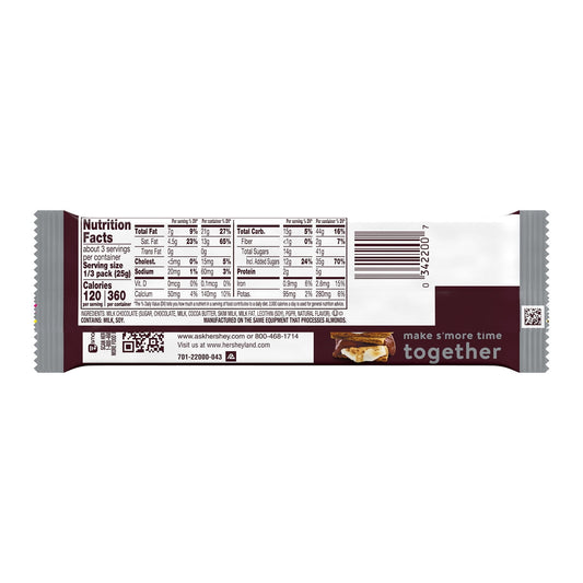 Hershey's Milk Chocolate King Size Candy, Bar 2.6 oz