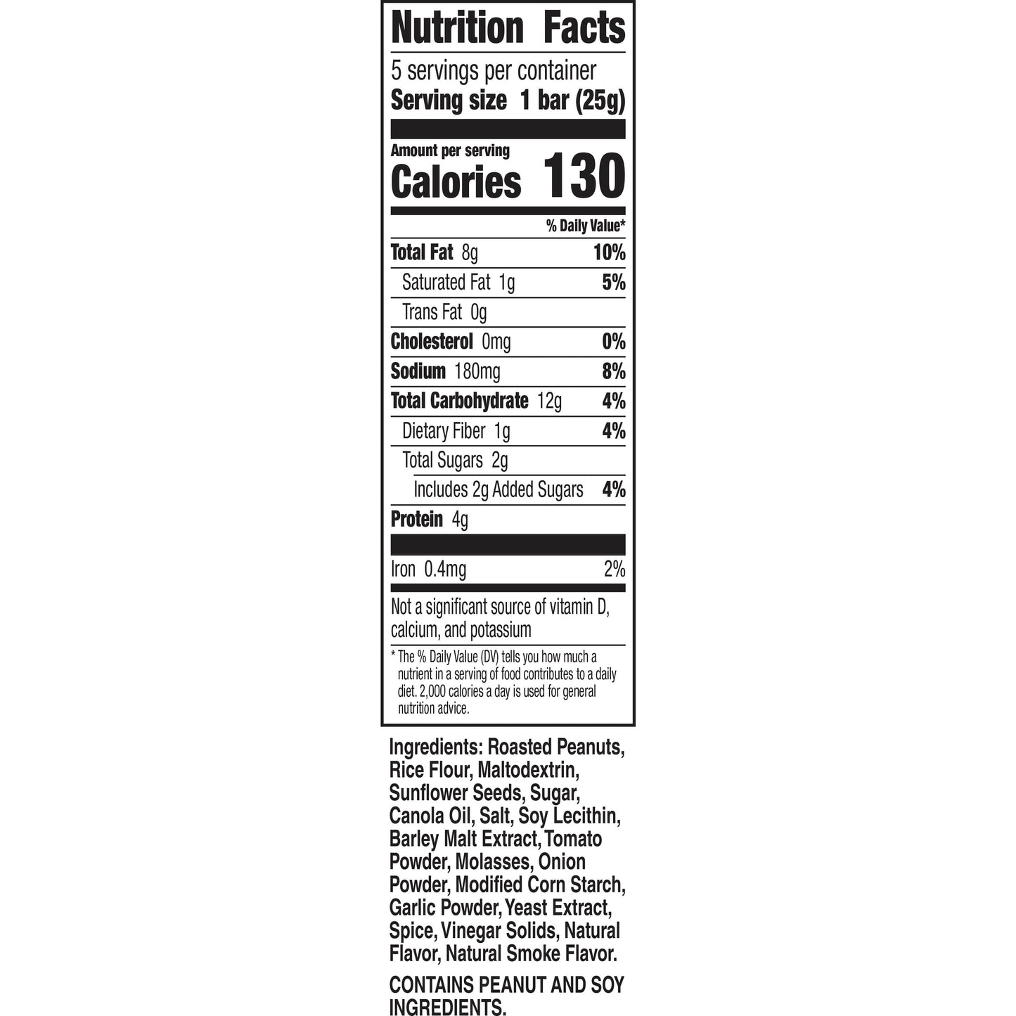 Nature Valley Savory Nut Crunch Bars, Smoky BBQ, 5 Bars, 4.45 OZ