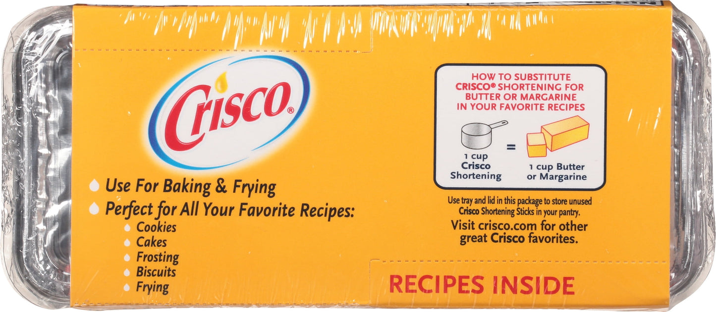 Crisco Butter Flavor All-Vegetable Shortening Sticks, 20 oz