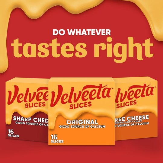 Velveeta Slices Original Cheese, 16 Ct Pk