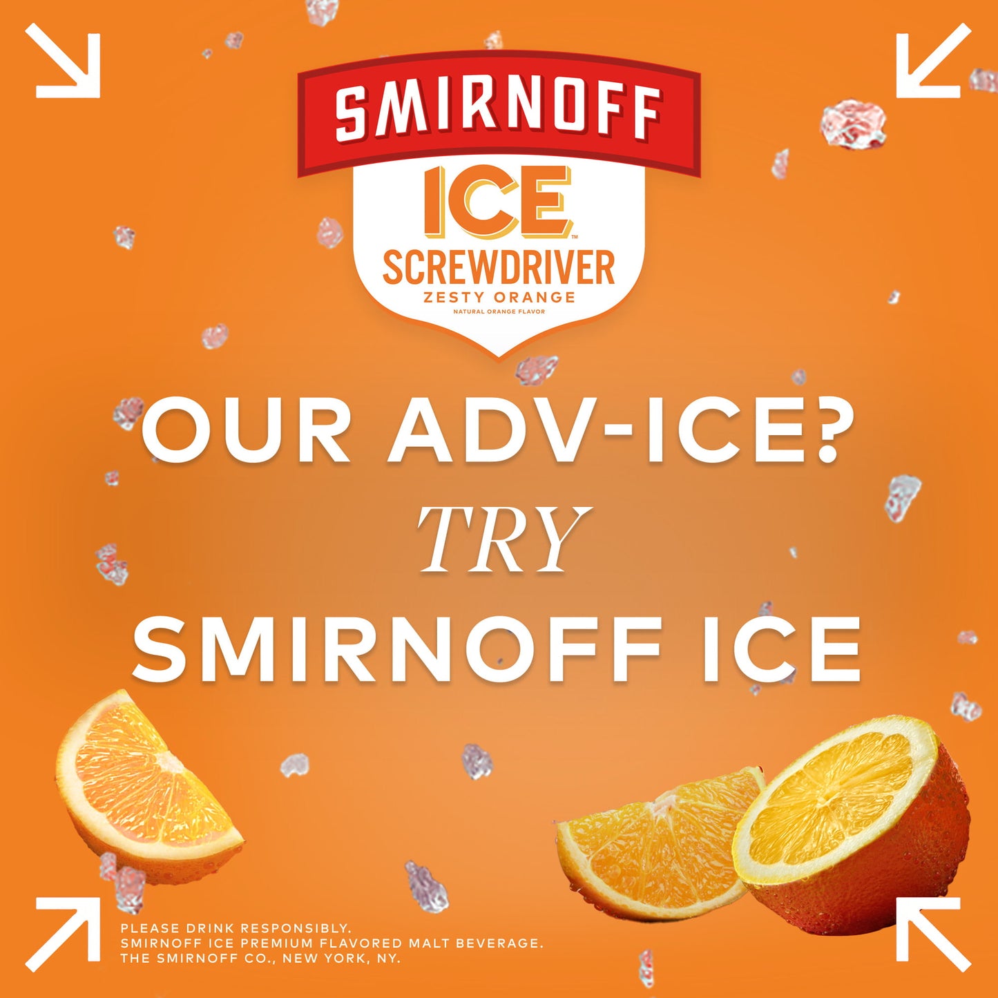 Smirnoff Ice Screwdriver Sparkling Cocktail-Style Drink, 11.2oz Bottles, 6pk