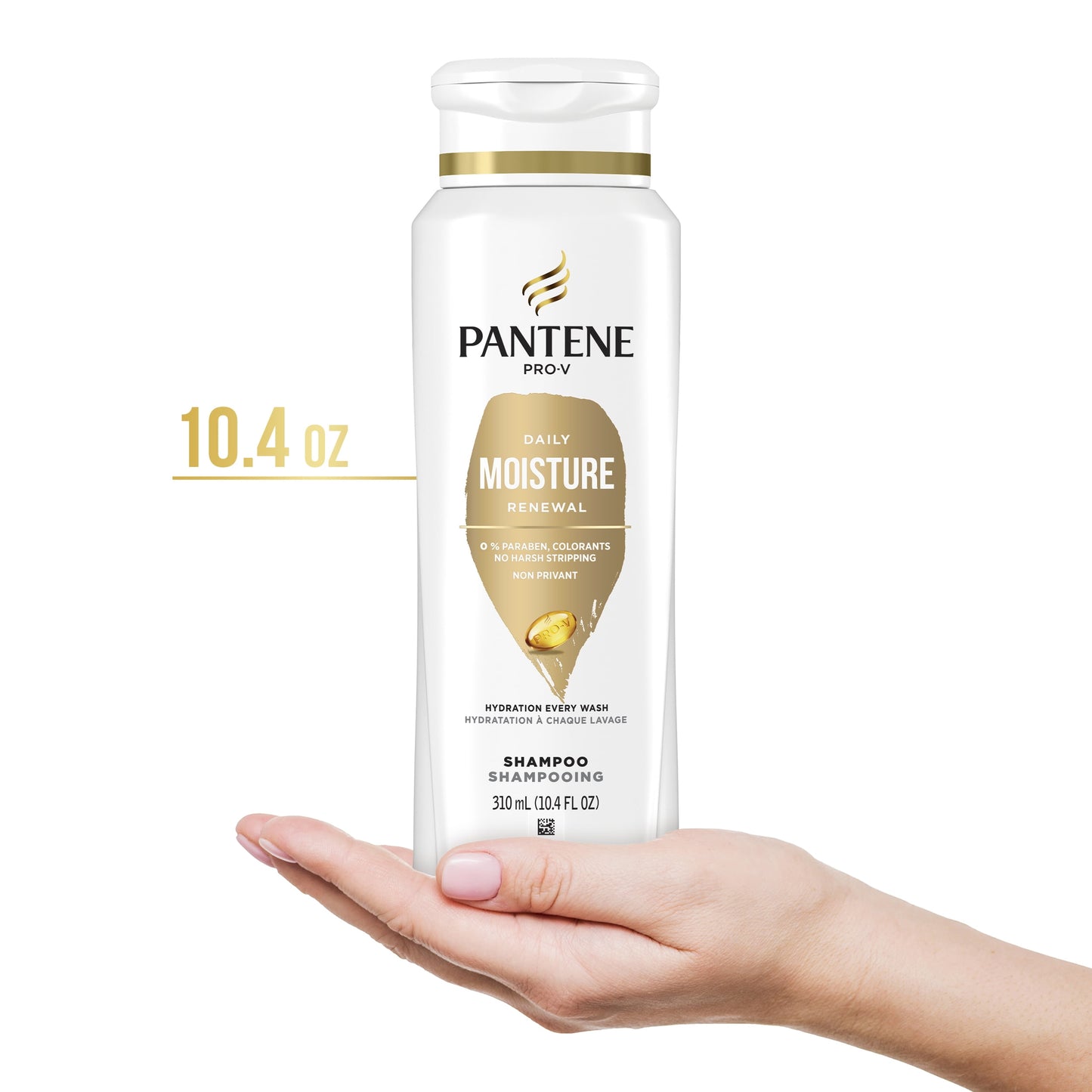Pantene Pro-V Daily Moisture Renewal Shampoo, All Hair Types, 10.4 fl oz