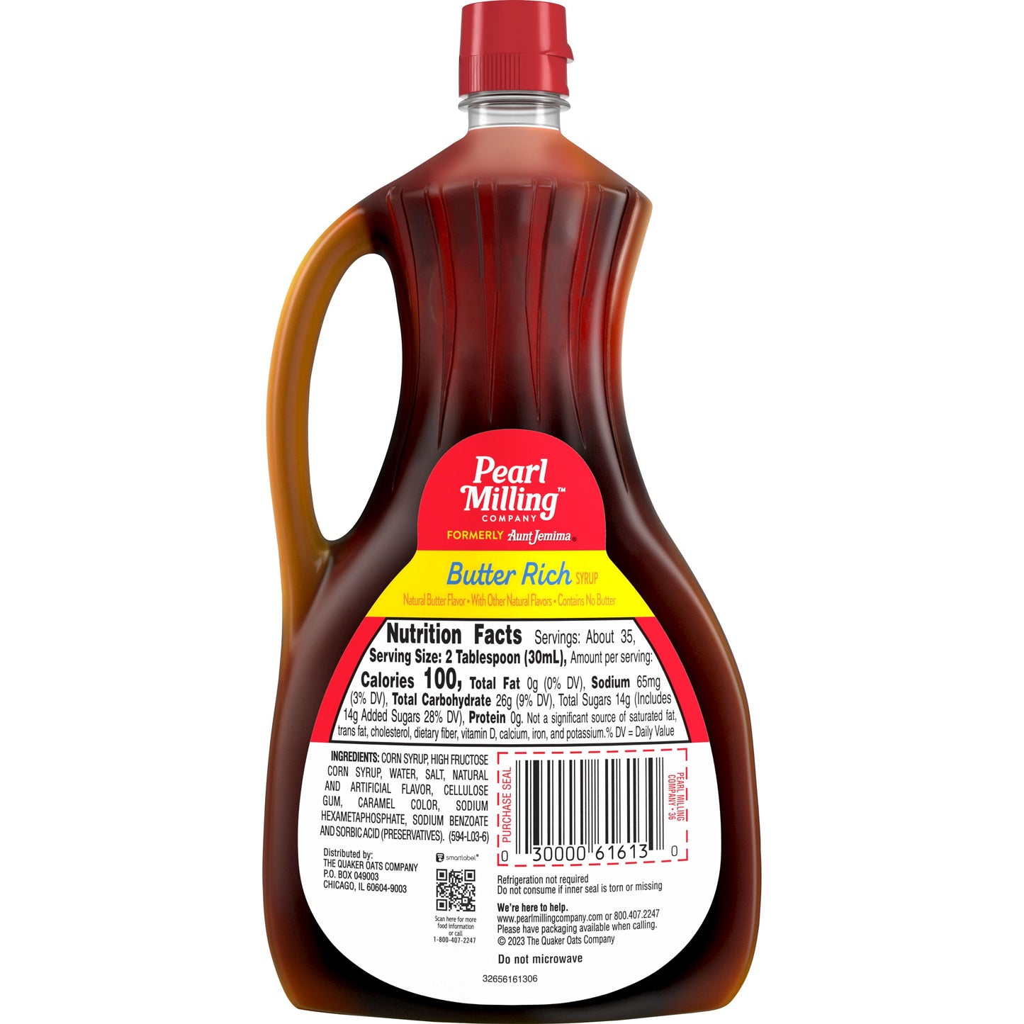 Pearl Company Butter Rick Syrup, 34Fl. oz (Packaging may vary)