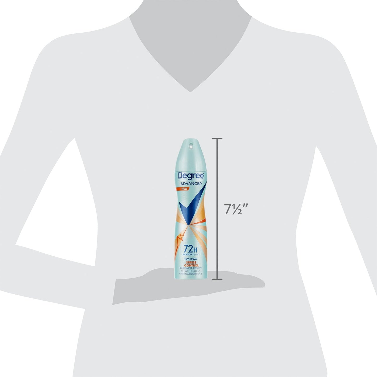 Degree Advanced Long Lasting Women's Antiperspirant Deodorant Dry Spray, Stress Control, 3.8 oz