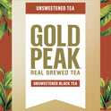 Gold Peak Real Brewed Tea Unsweetened, Black Iced Tea Drink, 16.9 fl oz, 6 Bottles