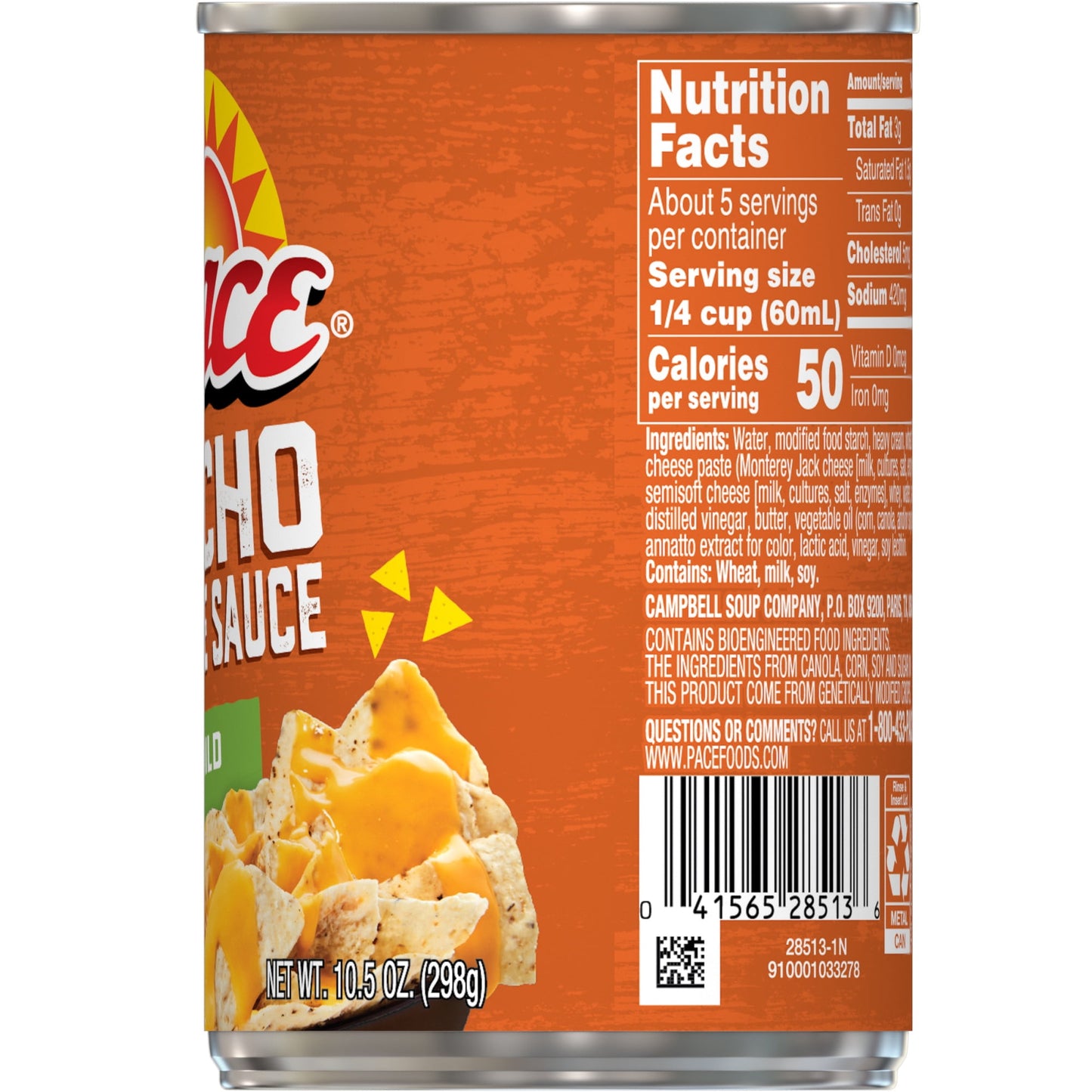 Pace Mild Nacho Cheese Sauce, 10.5 oz Can