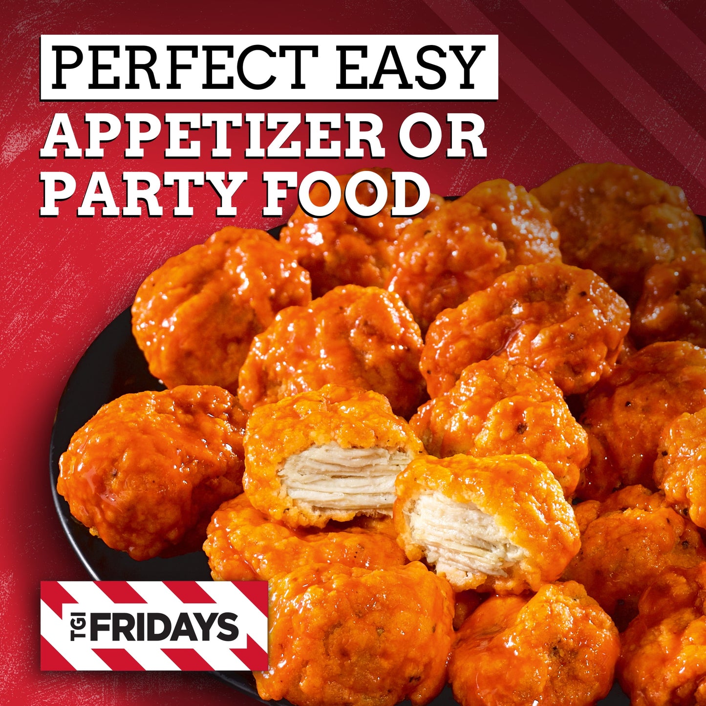 TGI Fridays Frozen Snacks & Appetizers Buffalo Style Boneless Chicken Bites, 15 oz Box Regular