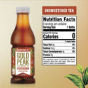 Gold Peak Real Brewed Tea Unsweetened, Black Iced Tea Drink, 16.9 fl oz, 6 Bottles