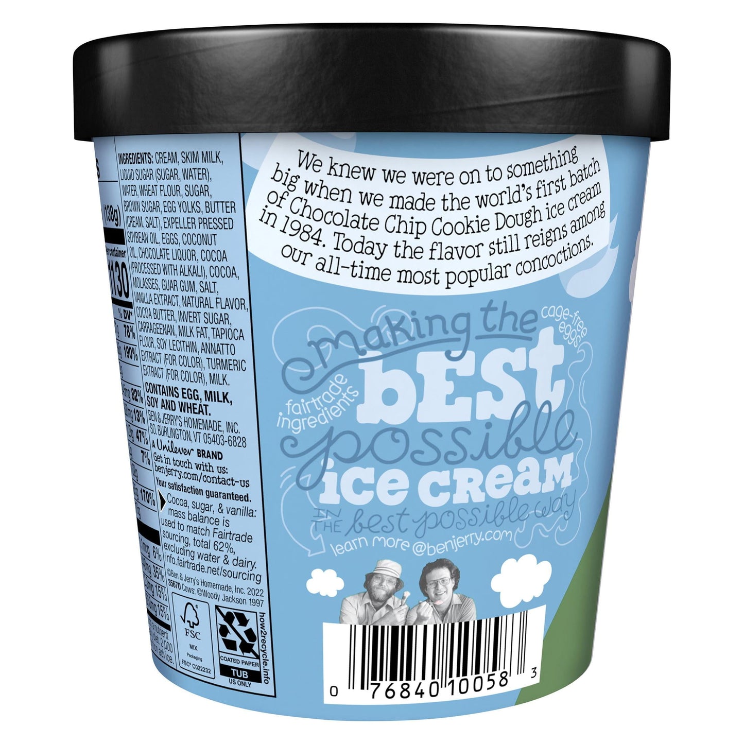 Ben & Jerry's Chocolate Chip Cookie Dough Vanilla Ice Cream, 16 oz