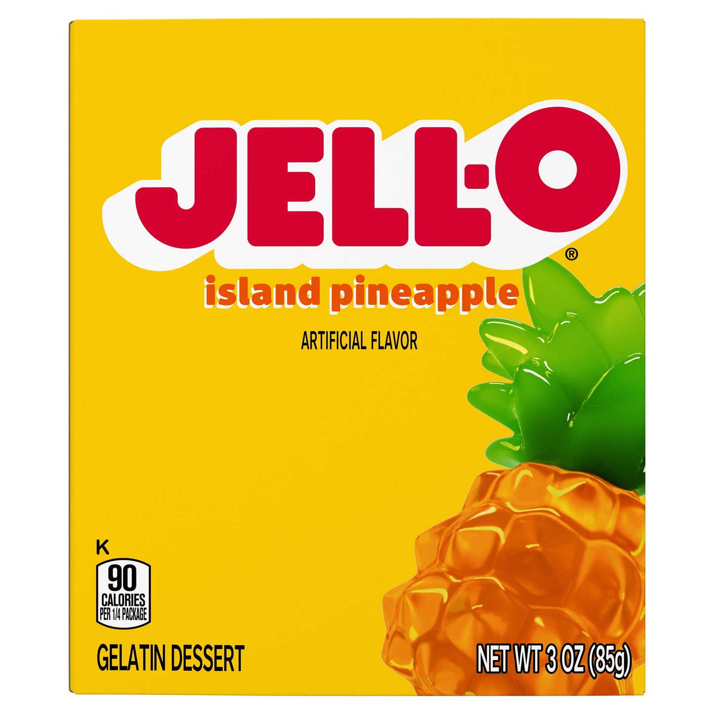 Jell-O Island Pineapple Artificially Flavored Gelatin Dessert Mix, 3 oz Box