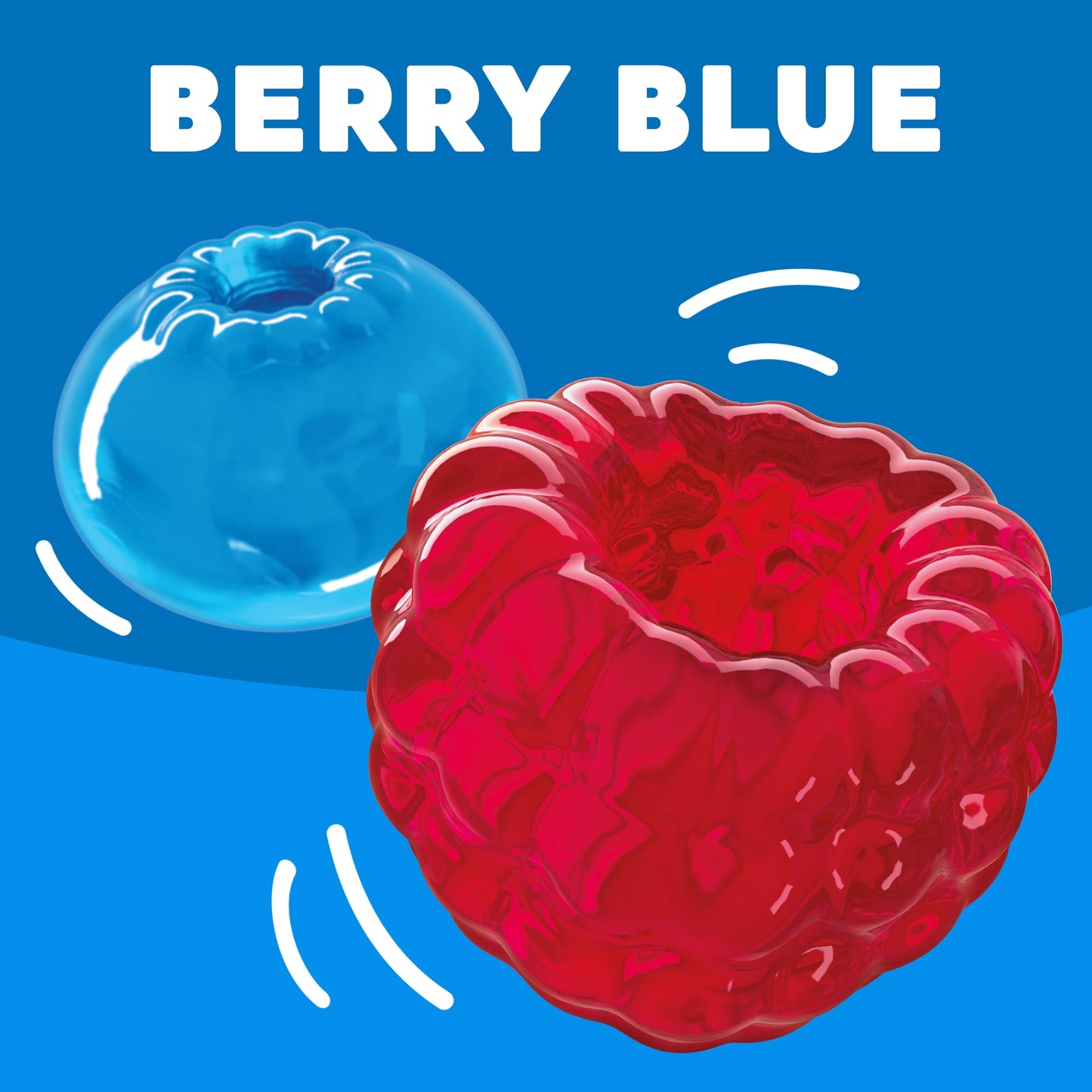 Jell-O Berry Blue Artificially Flavored Gelatin Dessert Mix, Family Size, 6 oz Box