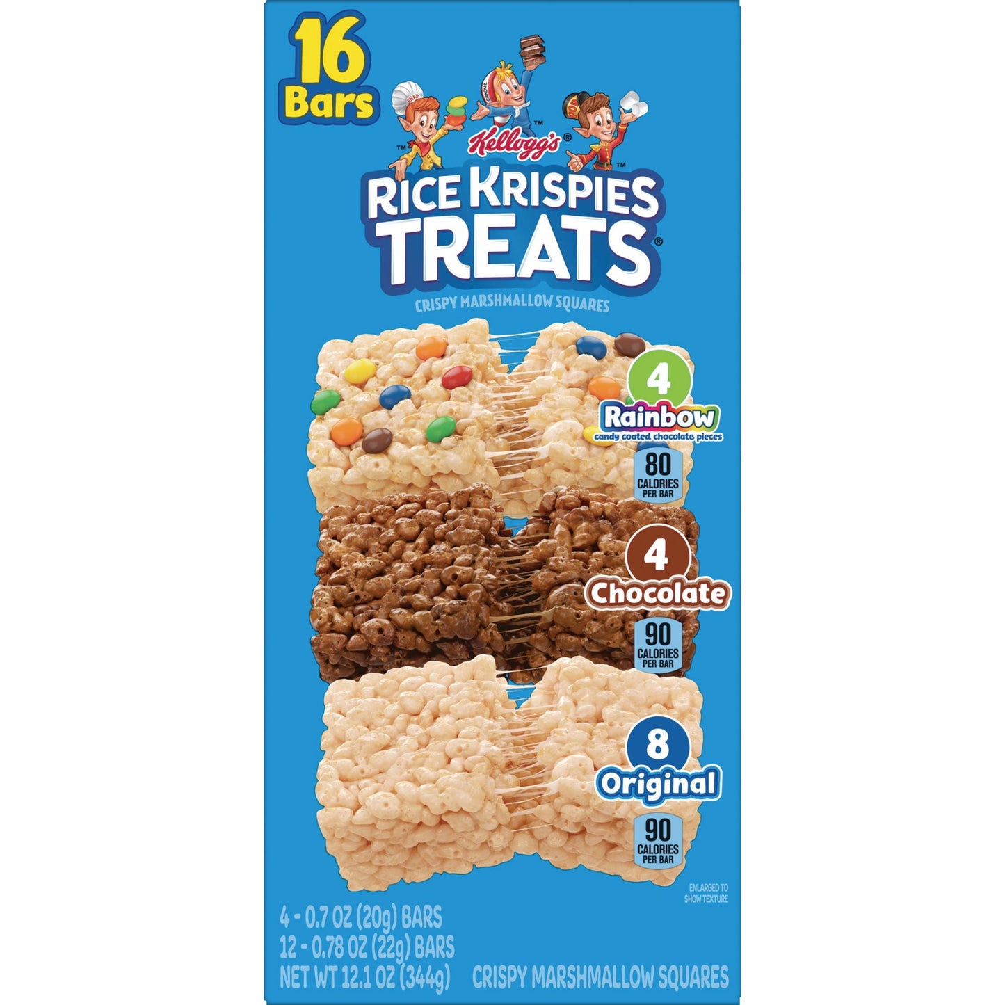 Rice Krispies Treats Variety Pack Chewy Crispy Marshmallow Squares, Ready-to-Eat, 12.1 oz, 16 Count