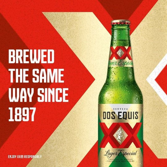 Dos Equis Mexican Lager Beer, 6 Pack, 12 fl oz Bottles, 4.2% Alcohol by Volume