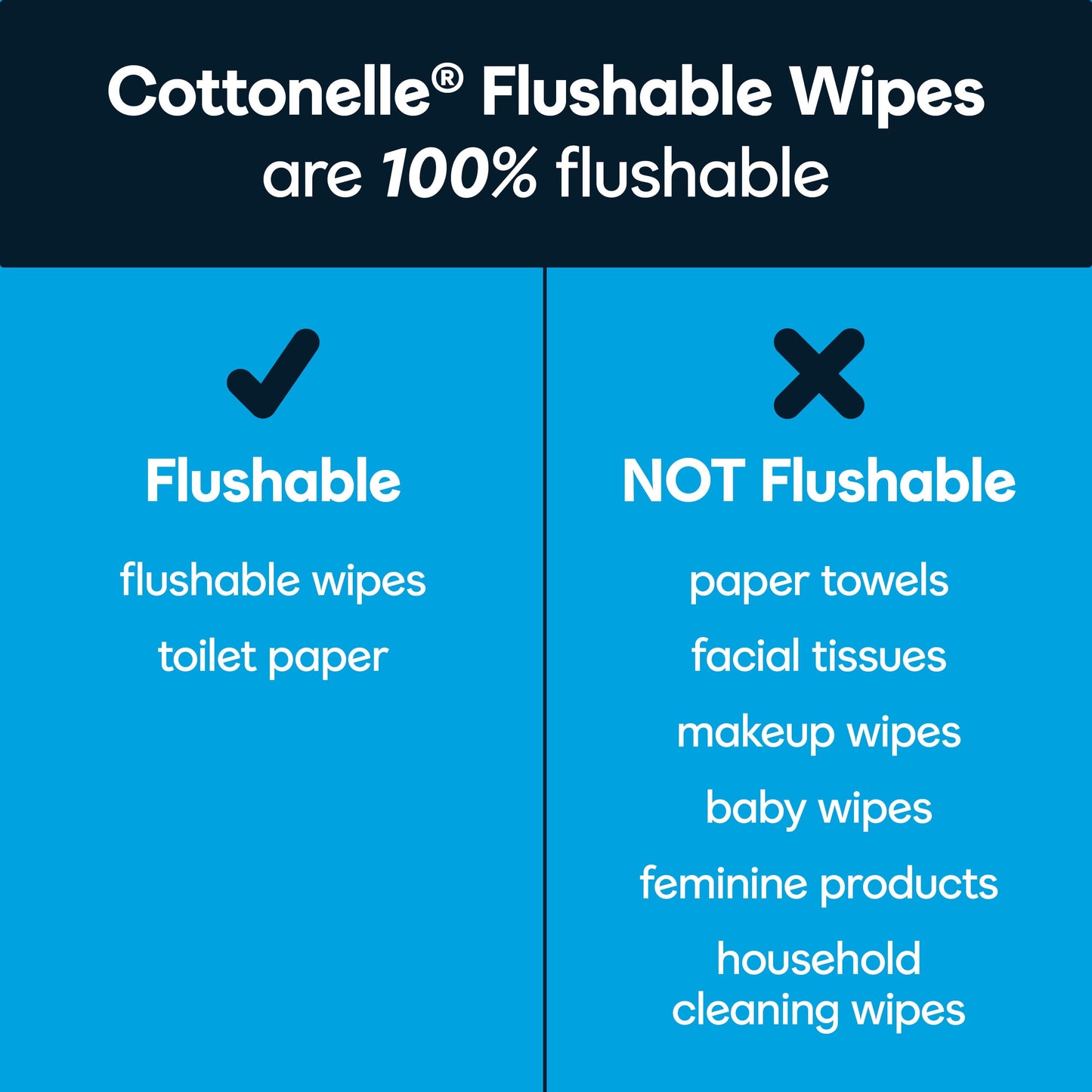 Cottonelle Fresh Care Flushable Wipes, 1 Resealable Bag, 168 Wipes per Pack (168 Total)