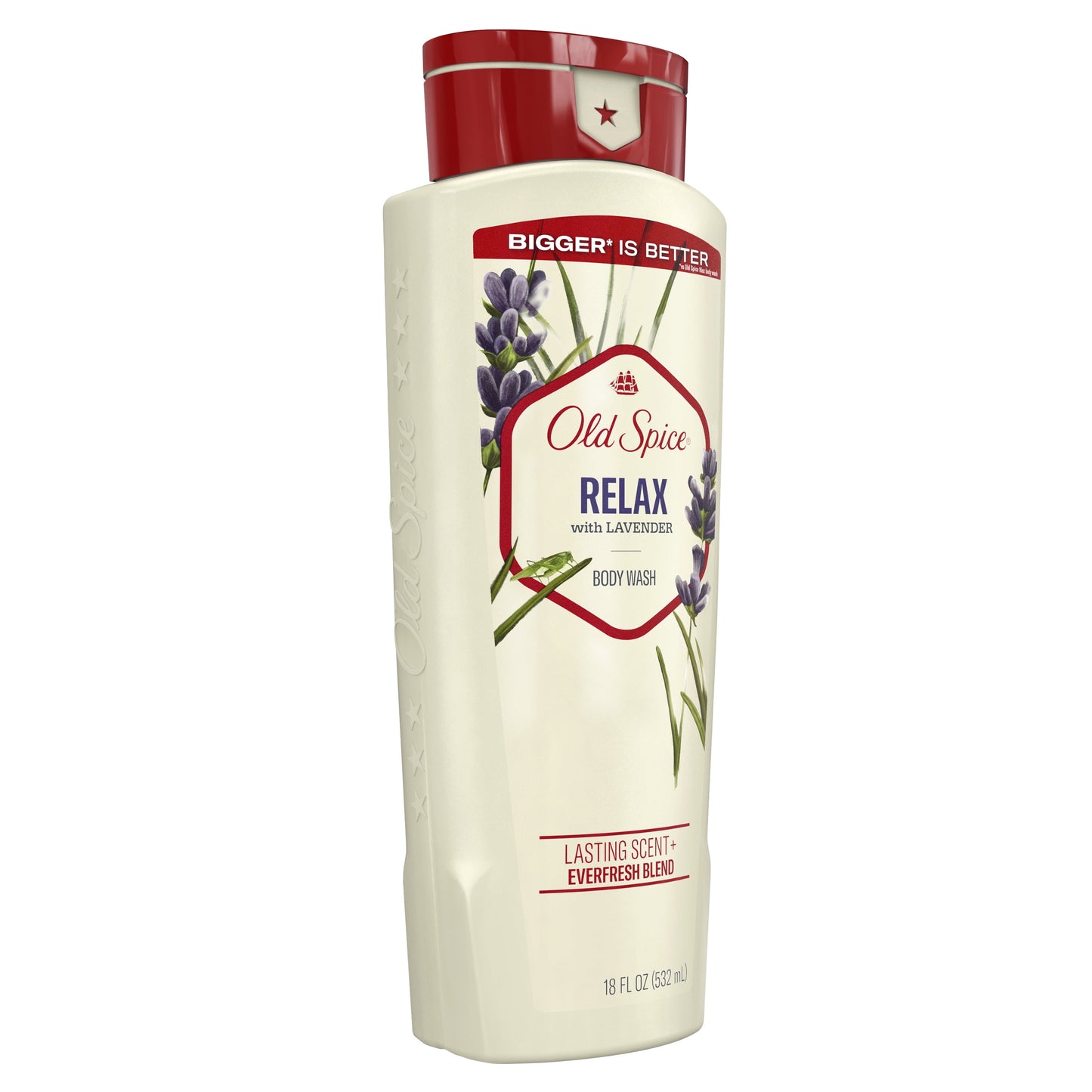 Old Spice Men's Body Wash Relax with Lavender, All Skin Types, 18 fl oz