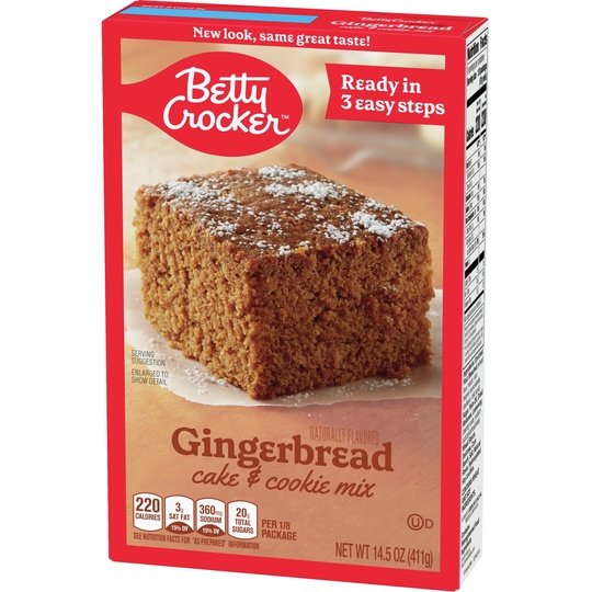 Betty Crocker Gingerbread Cake and Cookie Mix, 14.5 oz.