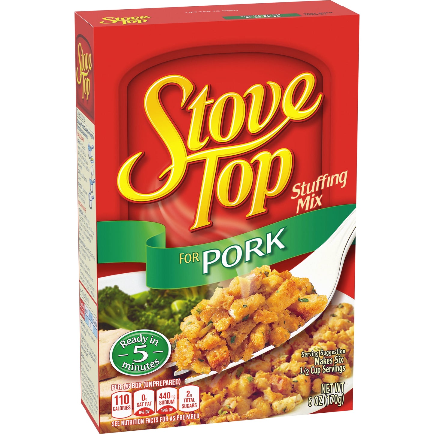 Stove Top Pork Stuffing Mix Side Dish, 6 oz Box