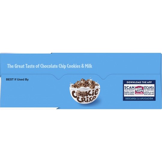 Cookie Crisp Breakfast Cereal, Chocolate Chip Cookie Taste, Family Size, 18.3 oz