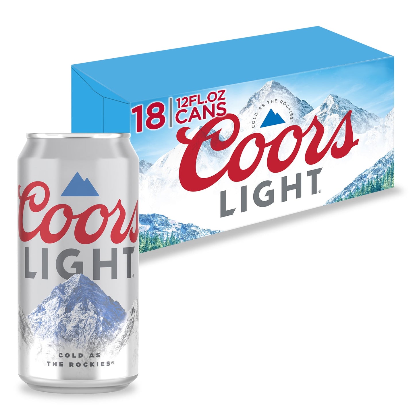 Coors Light Lager Beer, 18 Pack, 12 fl oz Cans, 4.2% ABV