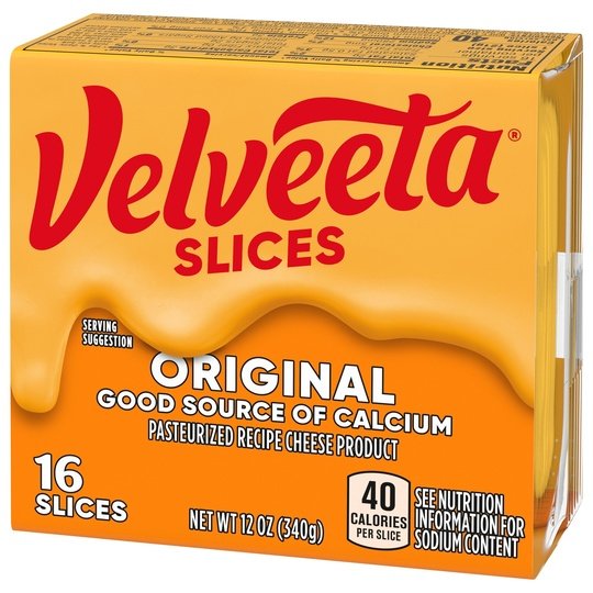 Velveeta Slices Original Cheese, 16 Ct Pk