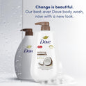 Dove Restoring Long Lasting Gentle Body Wash, Coconut and Cocoa Butter, 30.6 fl oz