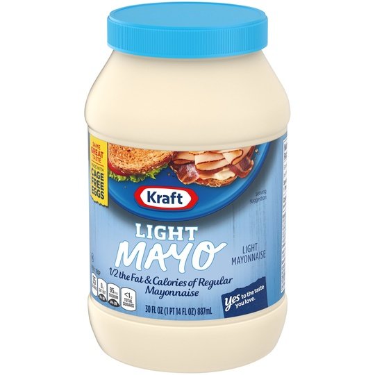 Kraft Light Mayo with 1/2 the Fat & Calories of Regular Mayonnaise, 30 fl oz Jar