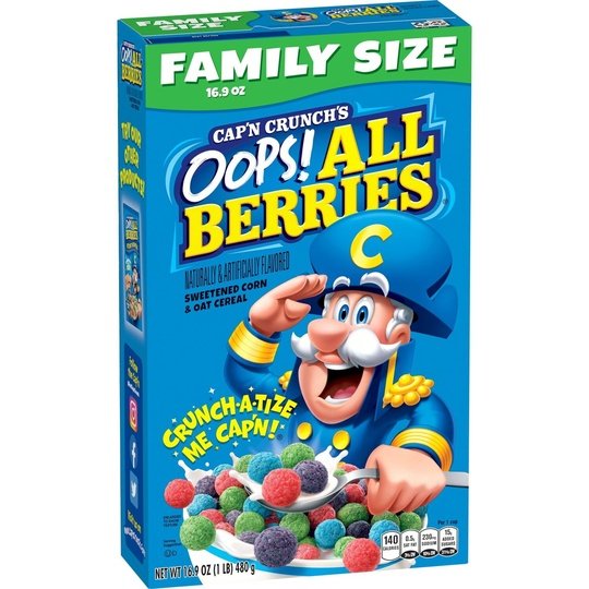 Cap'n Crunch Cereal Oops All Berries Cereal, 16.9 oz