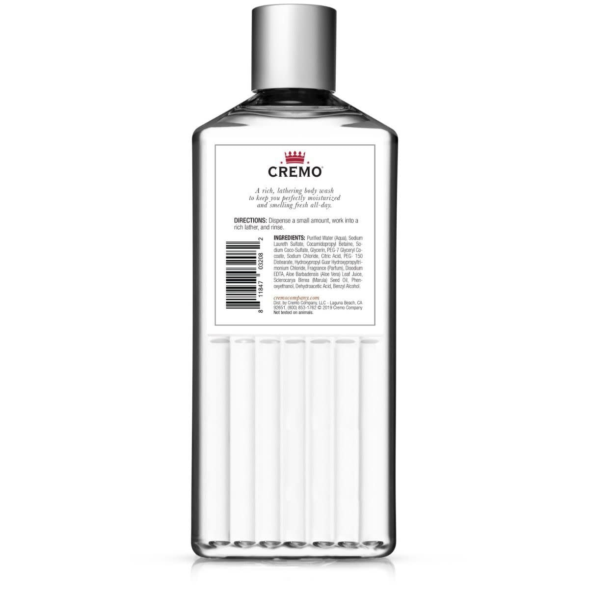 Cremo Mens Body Wash 16 Oz, Bourbon Vanilla Scent