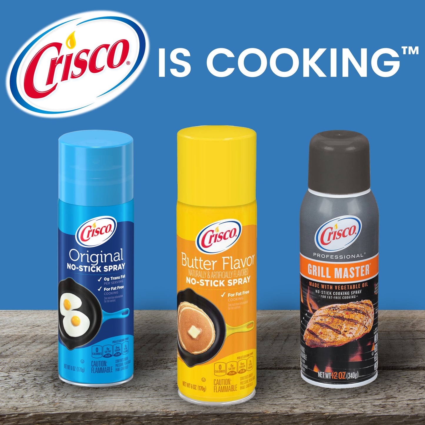 Crisco Grill Master No-Stick Spray, 12 OZ