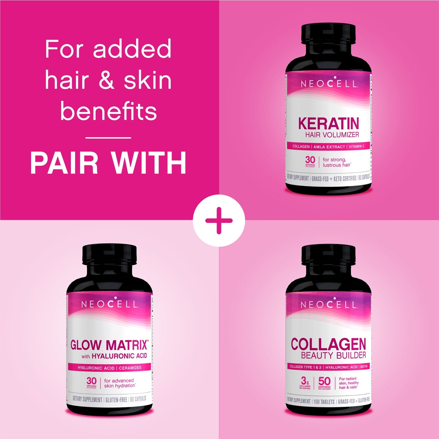 NeoCell Super Collagen + Vitamin C & Biotin, Supplement, for Hair, Skin, and Nails, 90 Tablets