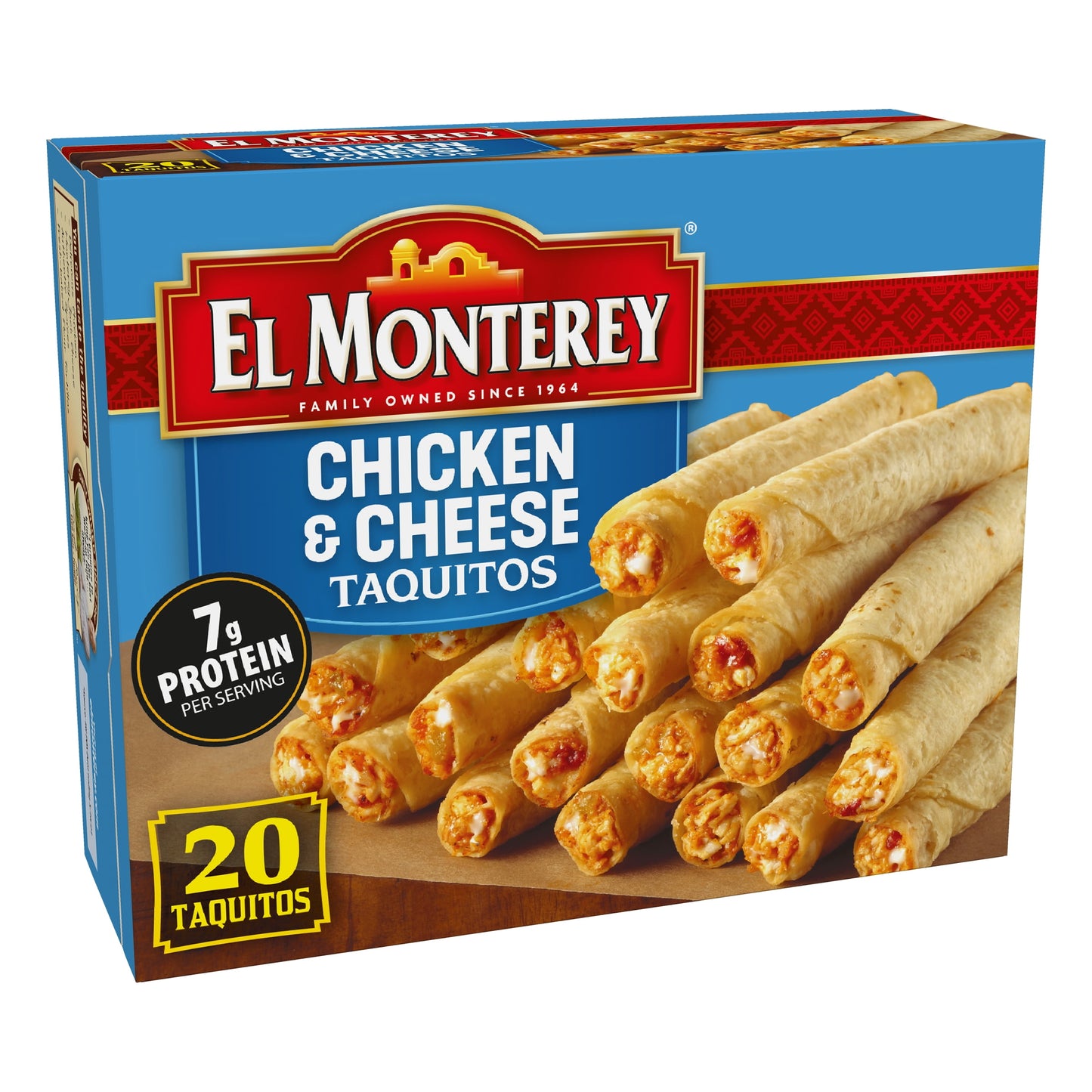 El Monterey Chicken & Cheese Flour Taquitos, 20 oz, 20 Ct (Frozen)