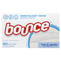 Bounce Free & Gentle Dryer Sheets, 180 Ct, Unscented