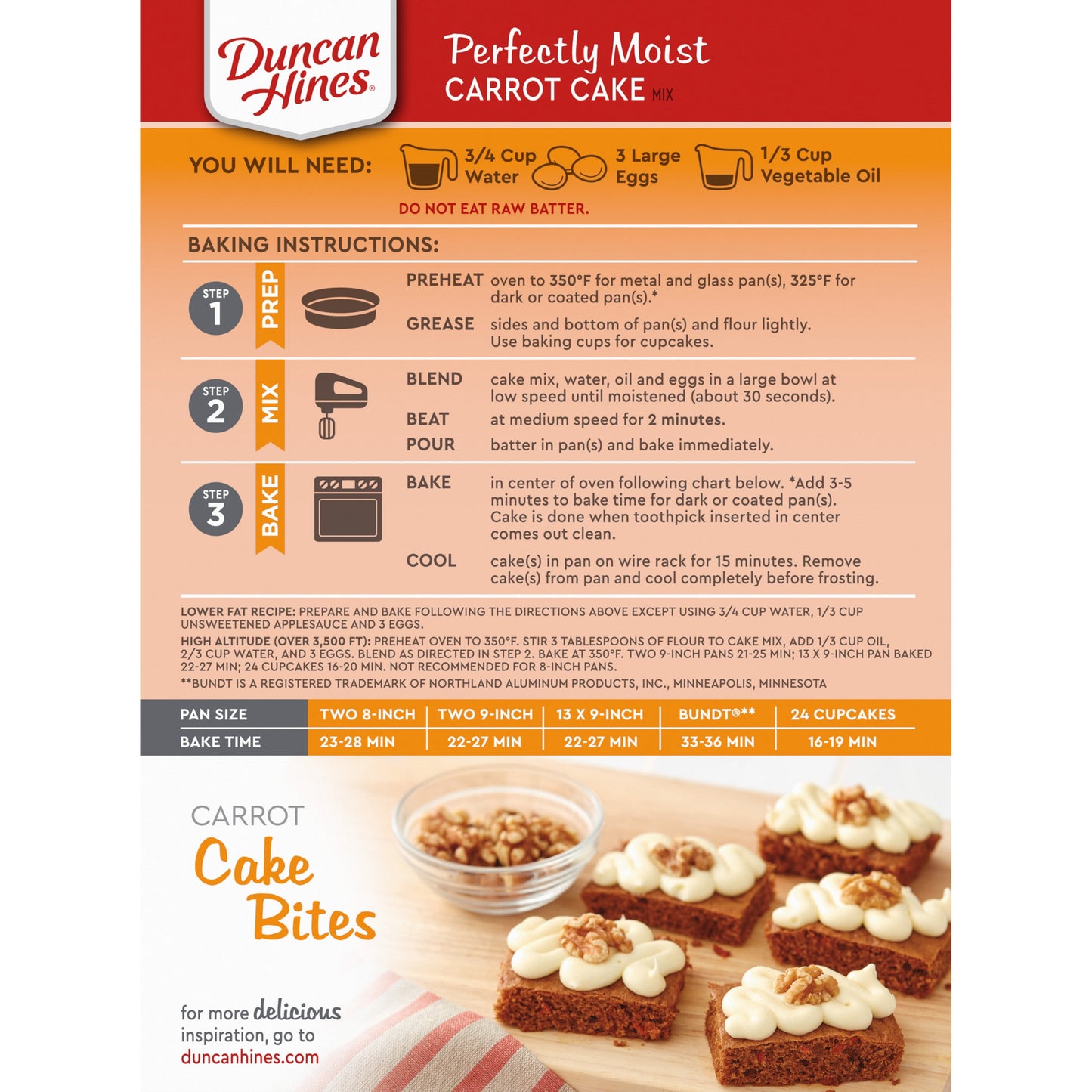 Duncan Hines Signature Perfectly Moist Carrot Cake Mix, 15.25 oz