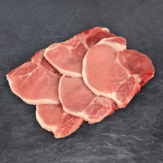 Pork Center Cut Loin Chops Thin Bone-In, 1.33 - 2.0 lb Tray
