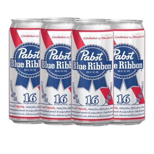 Pabst Blue Ribbon, 6 Pack, 16 fl oz Aluminum Can, 4.7% ABV, Domestic Lager