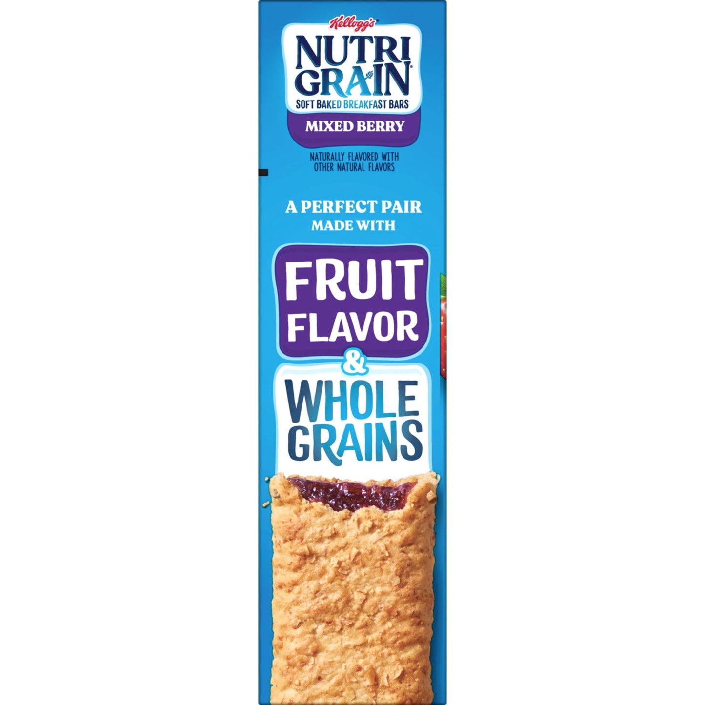 Kellogg's Nutri-Grain Mixed Berry Chewy Soft Baked Breakfast Bars, Ready-to-Eat, 10.4 oz, 8 Count